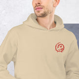 Felpa Ricamata Unisex con Cappuccio – Morbida – Design Melting Face