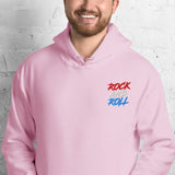 Felpa Ricamata Unisex con Cappuccio – Morbida – Design Rock And Roll