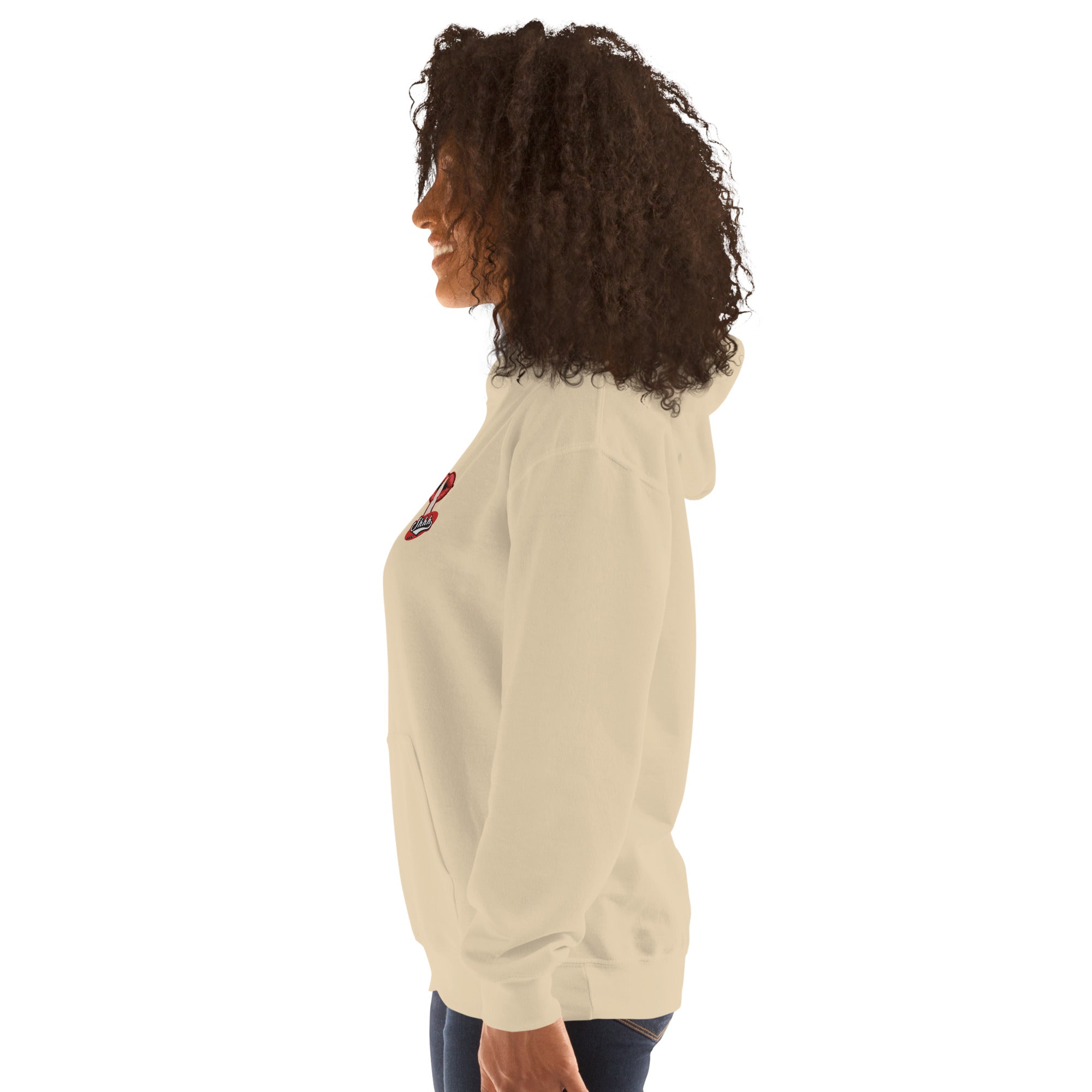 Felpa Ricamata Unisex con Cappuccio – Morbida – Design Shhh-Biiply