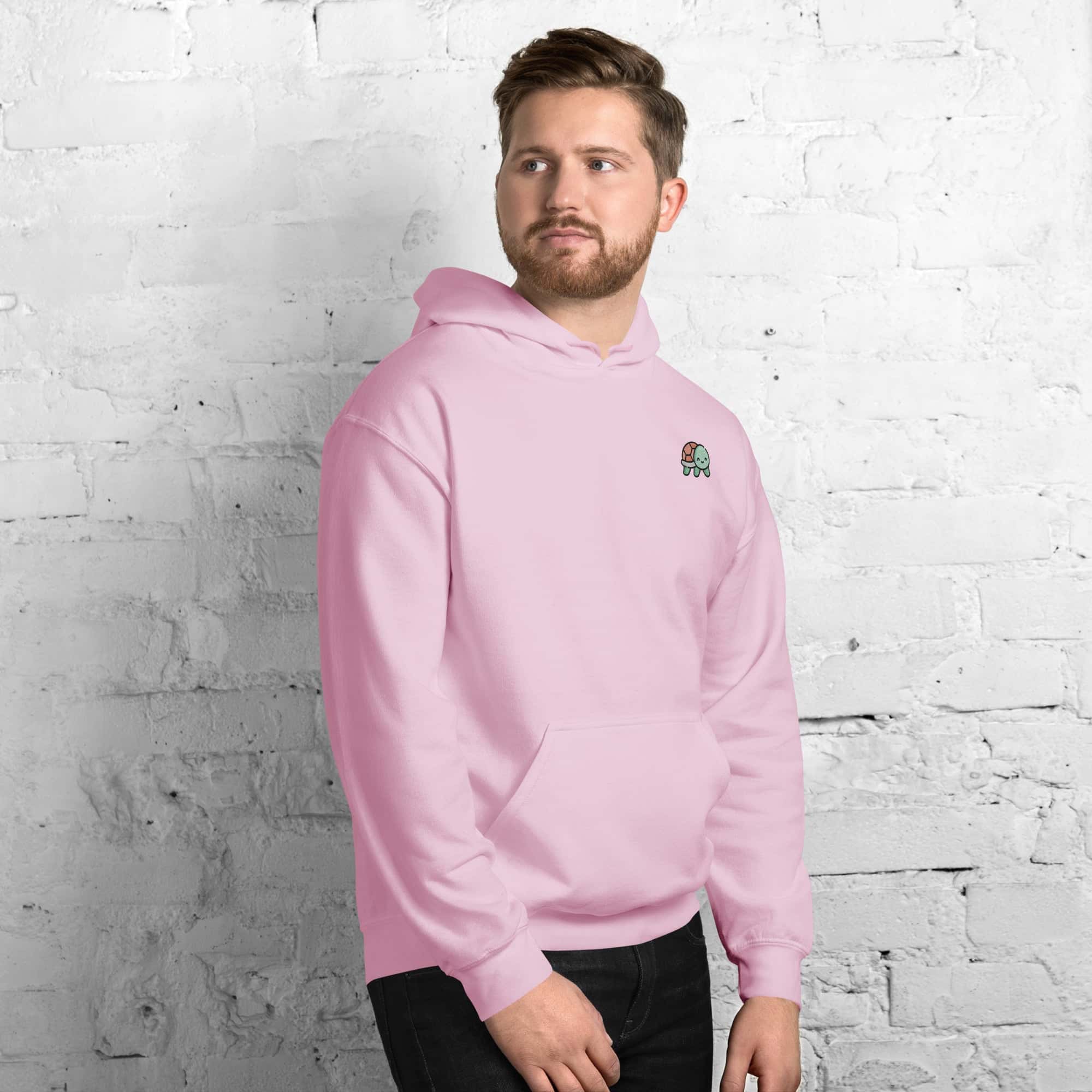 Felpa Ricamata Unisex con Cappuccio – Morbida – Design Tartarughina-Biiply