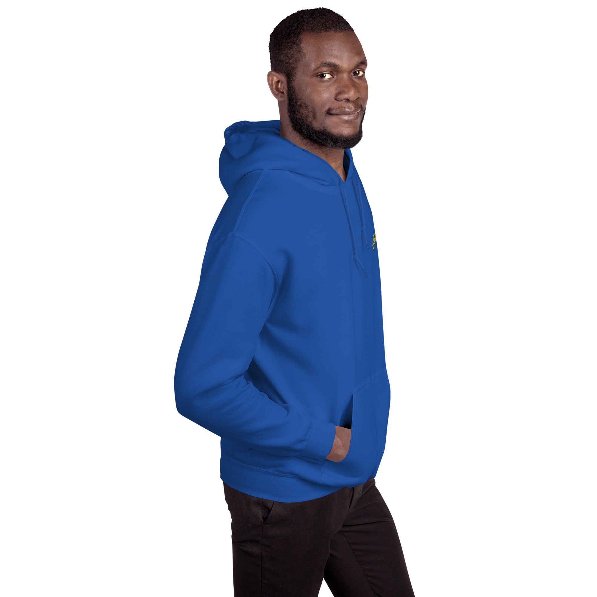 Felpa Ricamata Unisex con Cappuccio – Morbida – Design Umarel-Biiply