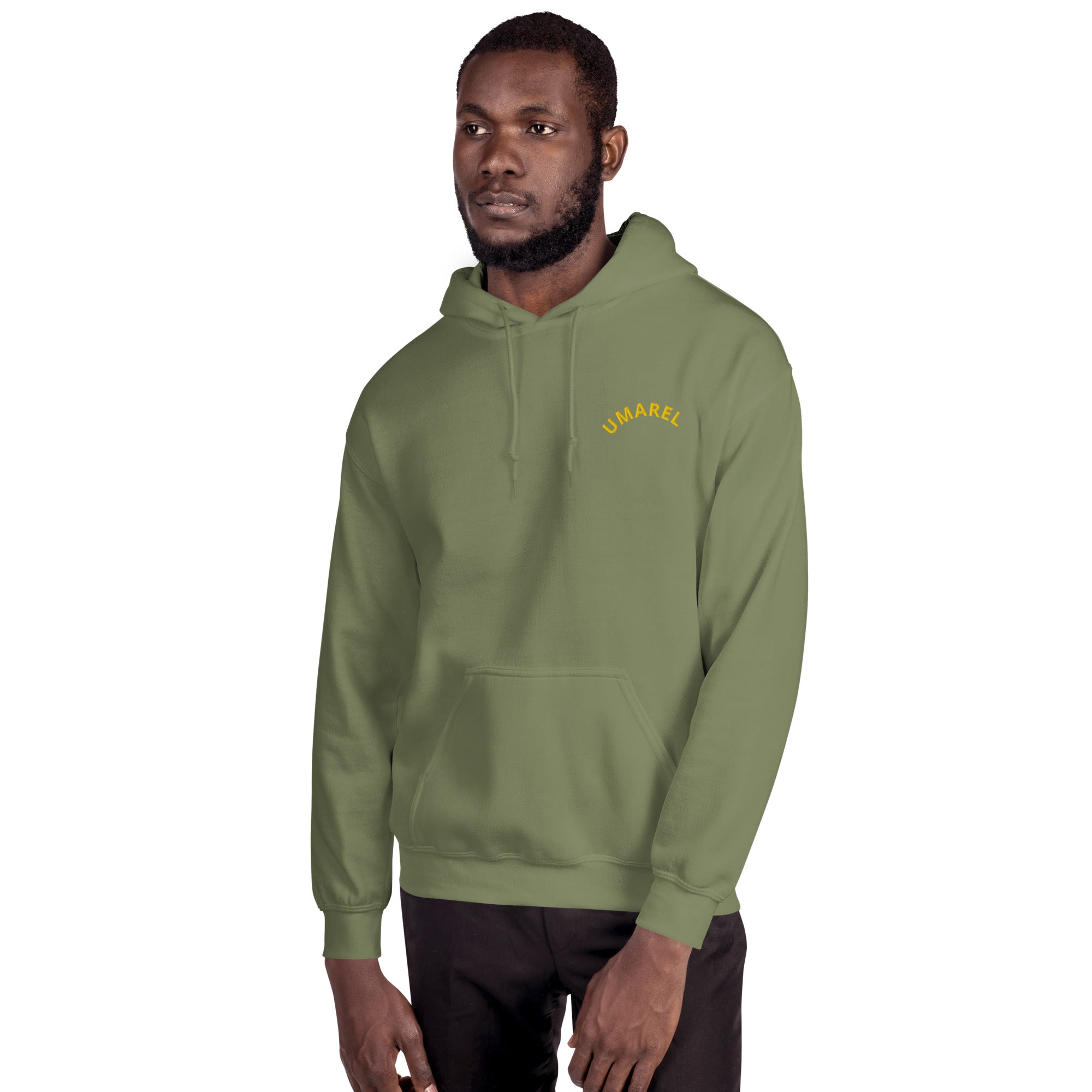 Felpa Ricamata Unisex con Cappuccio – Morbida – Design Umarel-Biiply