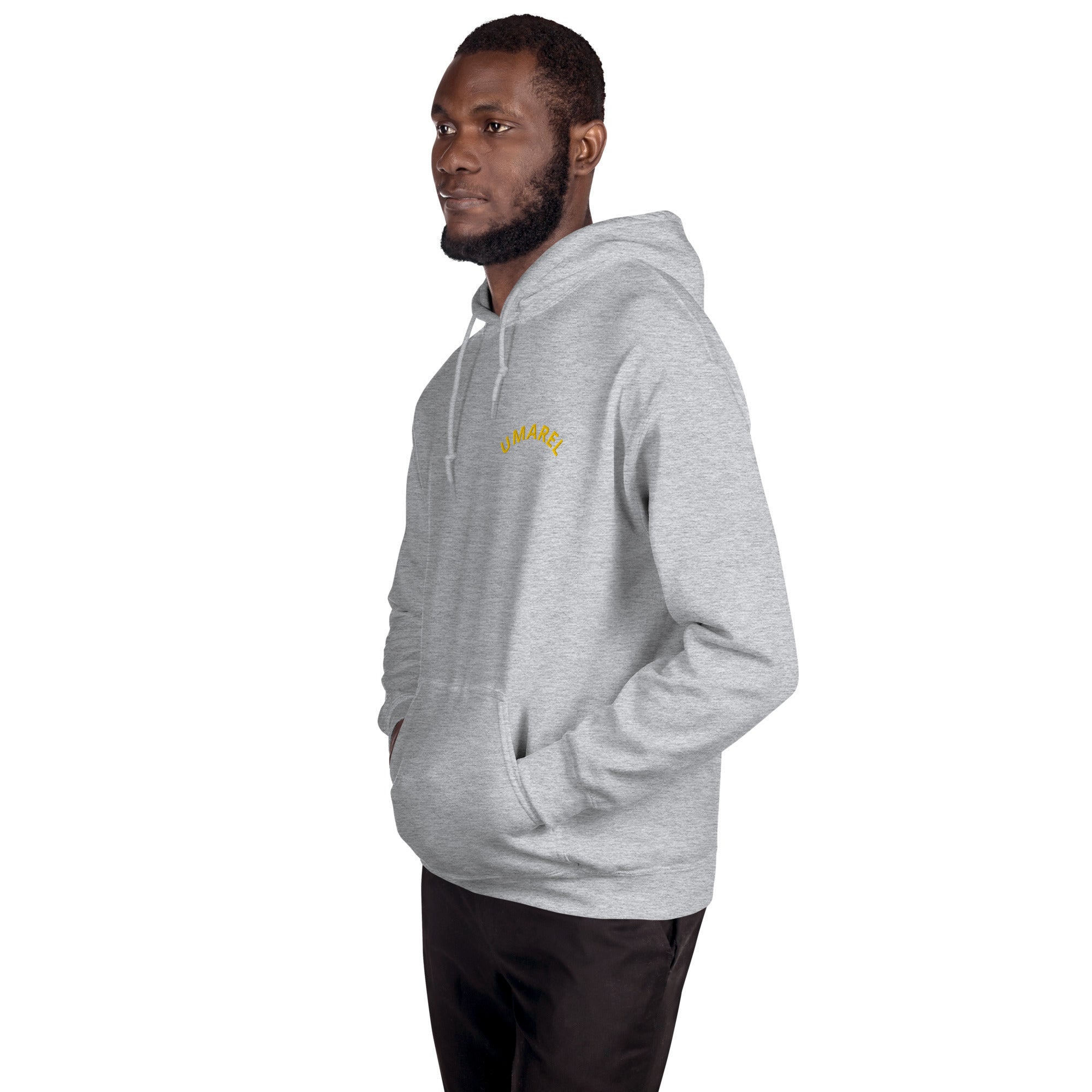 Felpa Ricamata Unisex con Cappuccio – Morbida – Design Umarel-Biiply