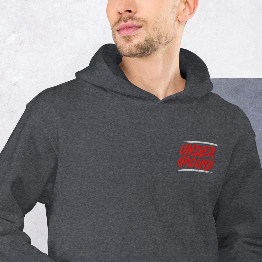 Felpa Ricamata Unisex con Cappuccio – Morbida – Design Under Ground-Biiply