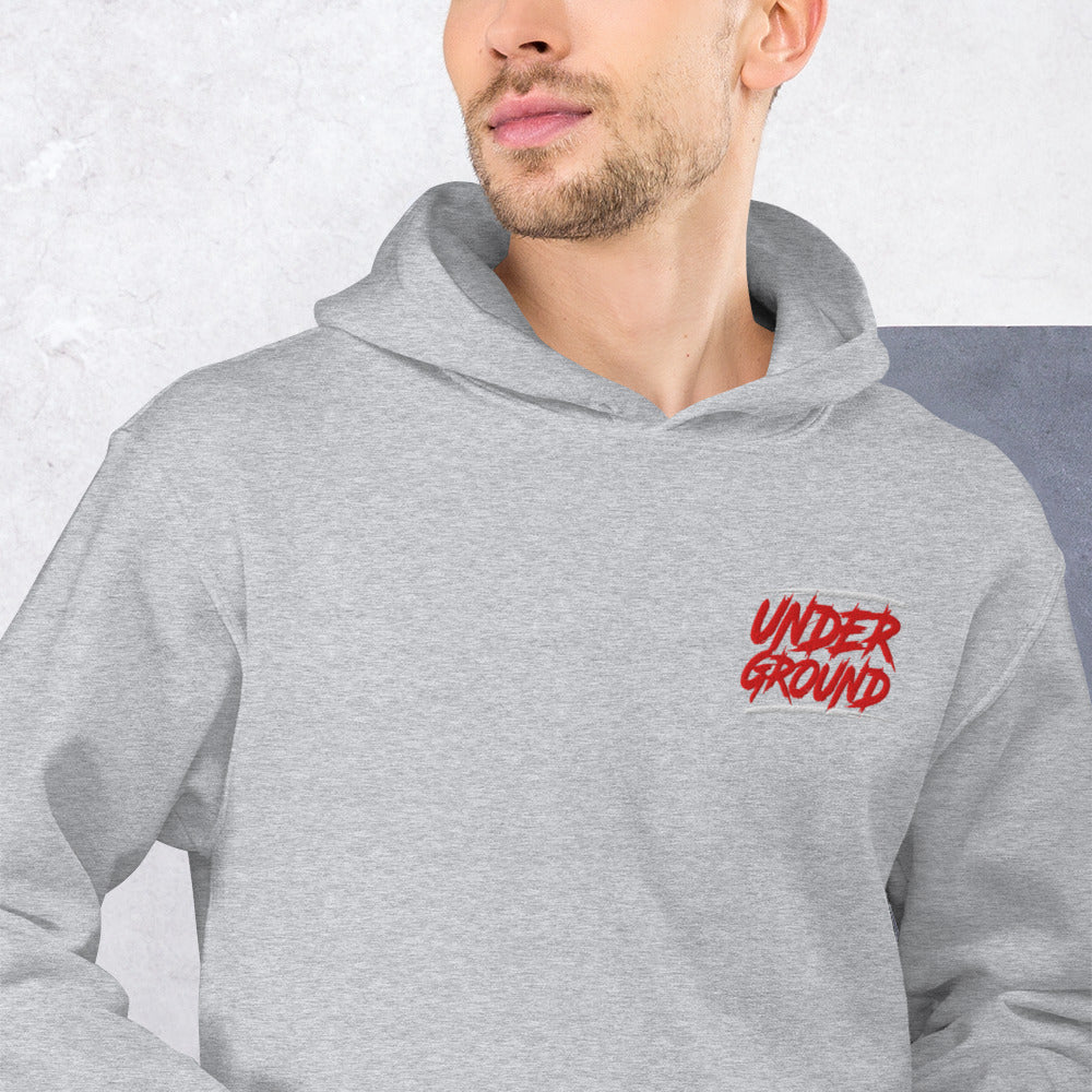 Felpa Ricamata Unisex con Cappuccio – Morbida – Design Under Ground-Biiply