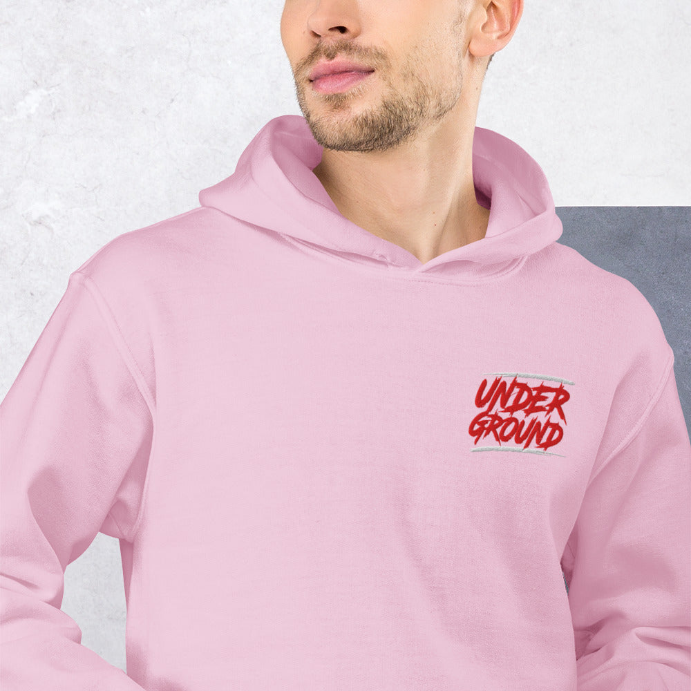 Felpa Ricamata Unisex con Cappuccio – Morbida – Design Under Ground-Biiply