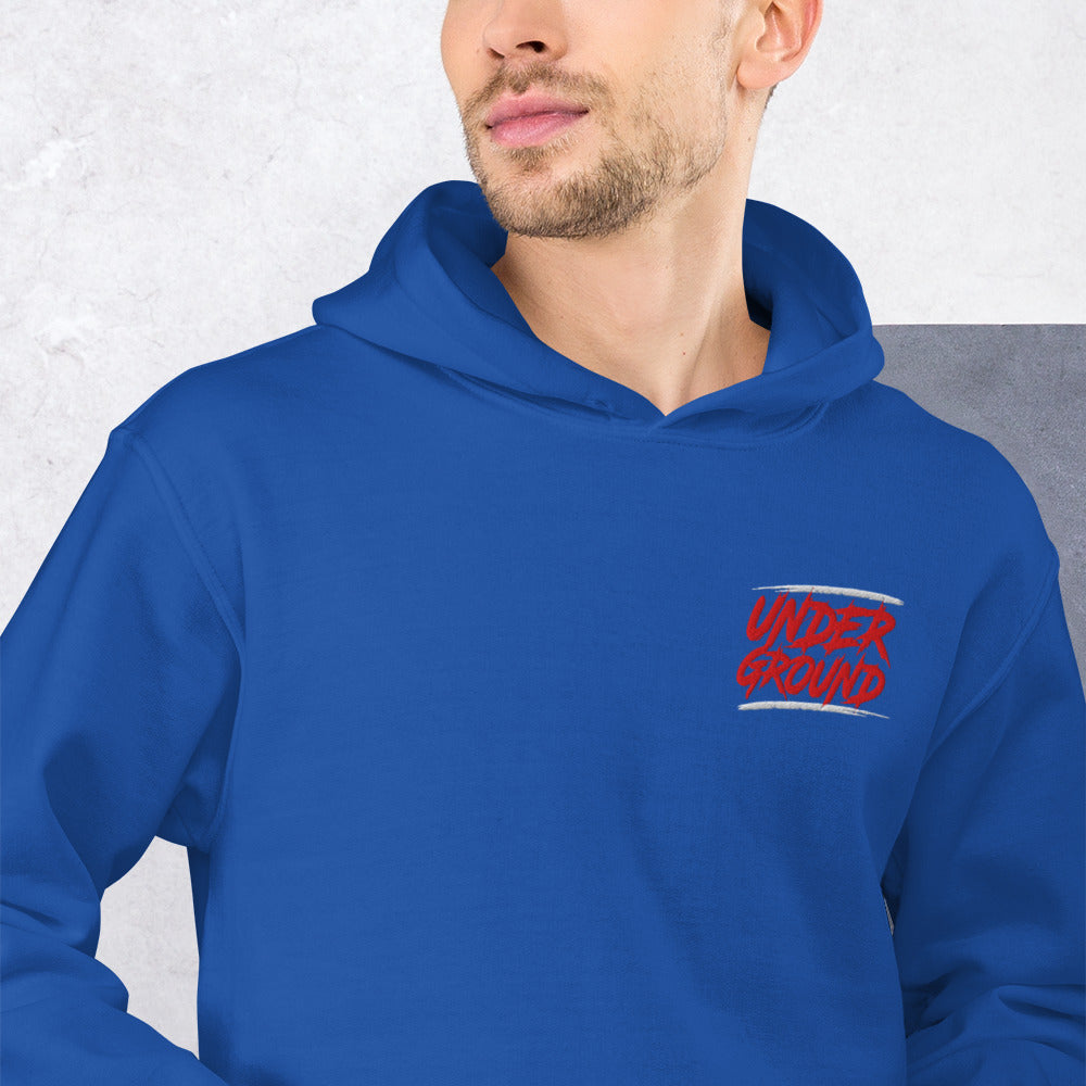 Felpa Ricamata Unisex con Cappuccio – Morbida – Design Under Ground-Biiply