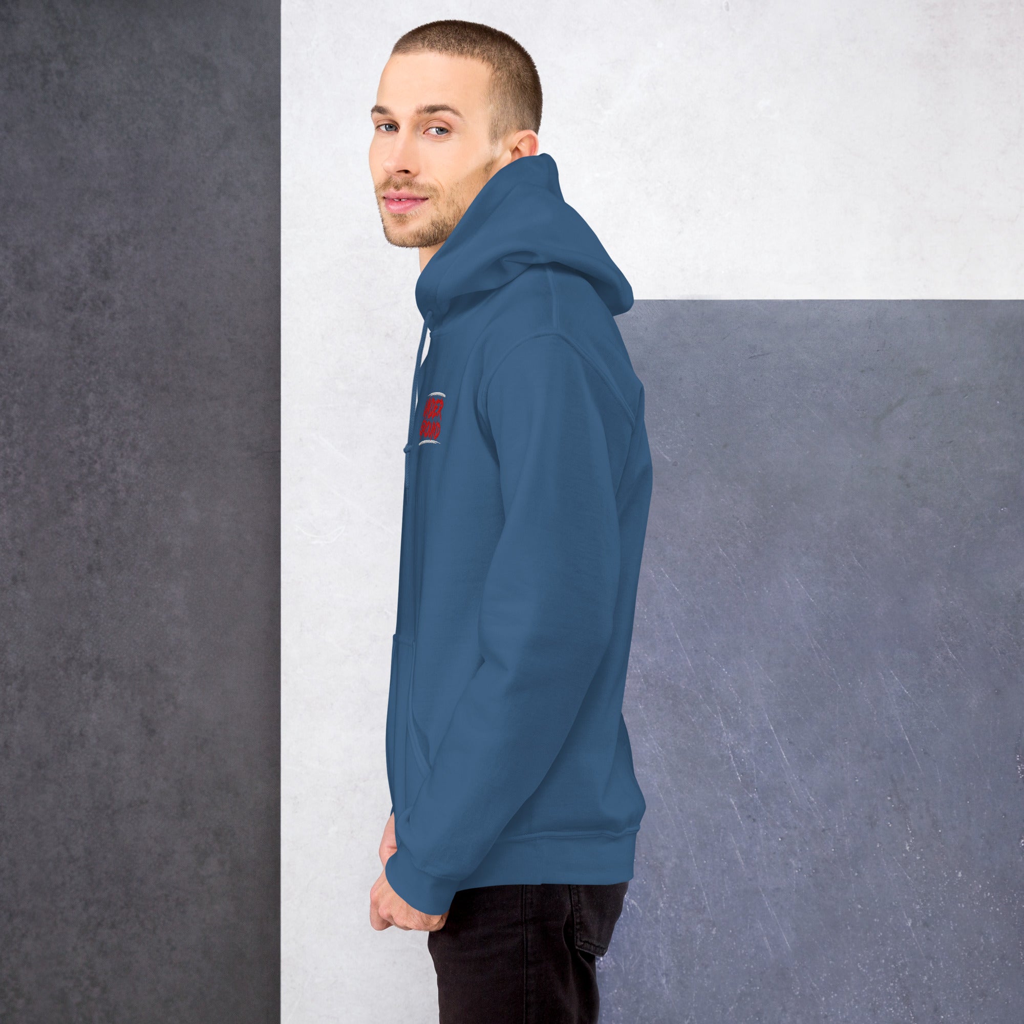 Felpa Ricamata Unisex con Cappuccio – Morbida – Design Under Ground-Biiply