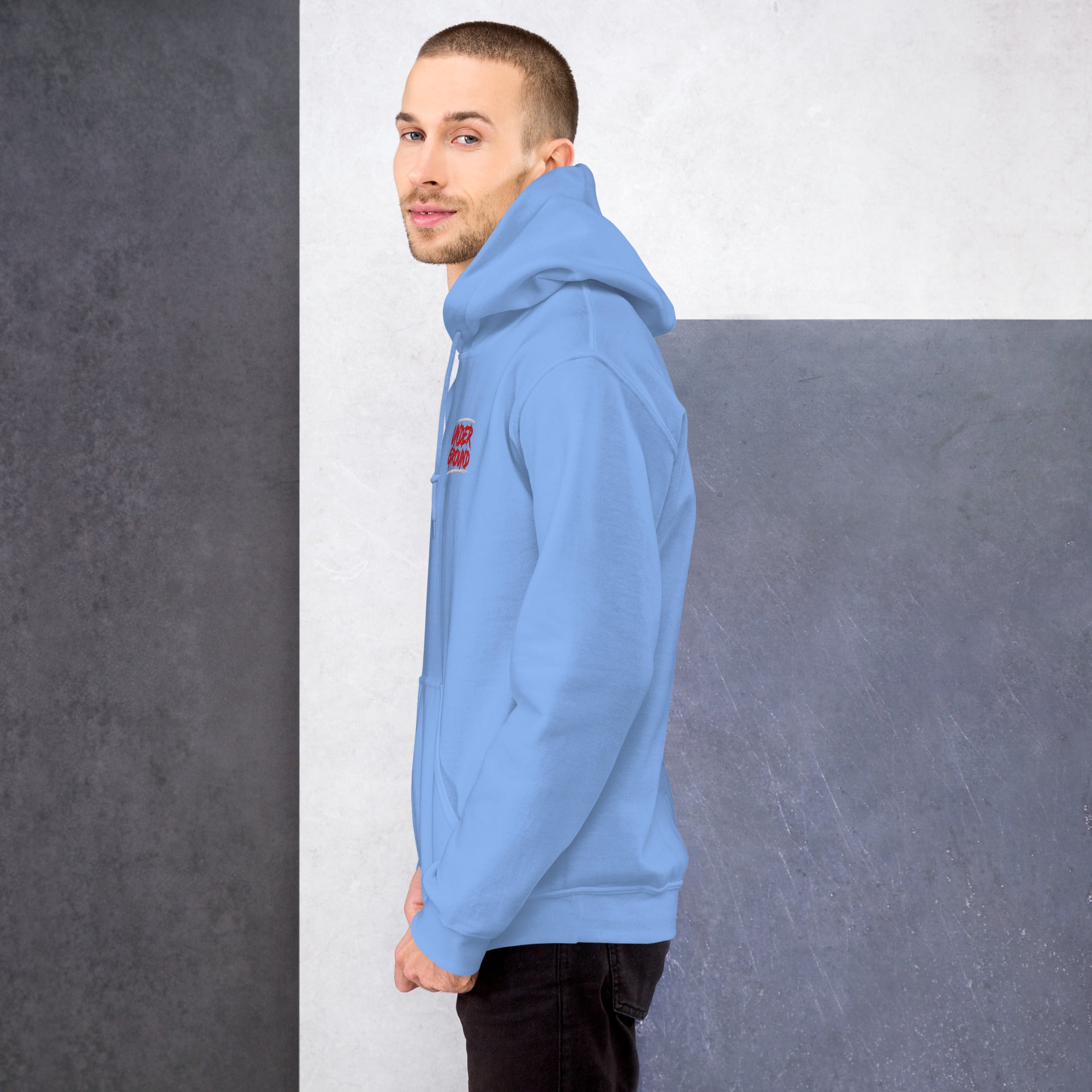 Felpa Ricamata Unisex con Cappuccio – Morbida – Design Under Ground-Biiply
