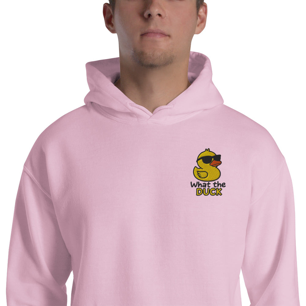Felpa Ricamata Unisex con Cappuccio – Morbida – Design What Duck-Biiply