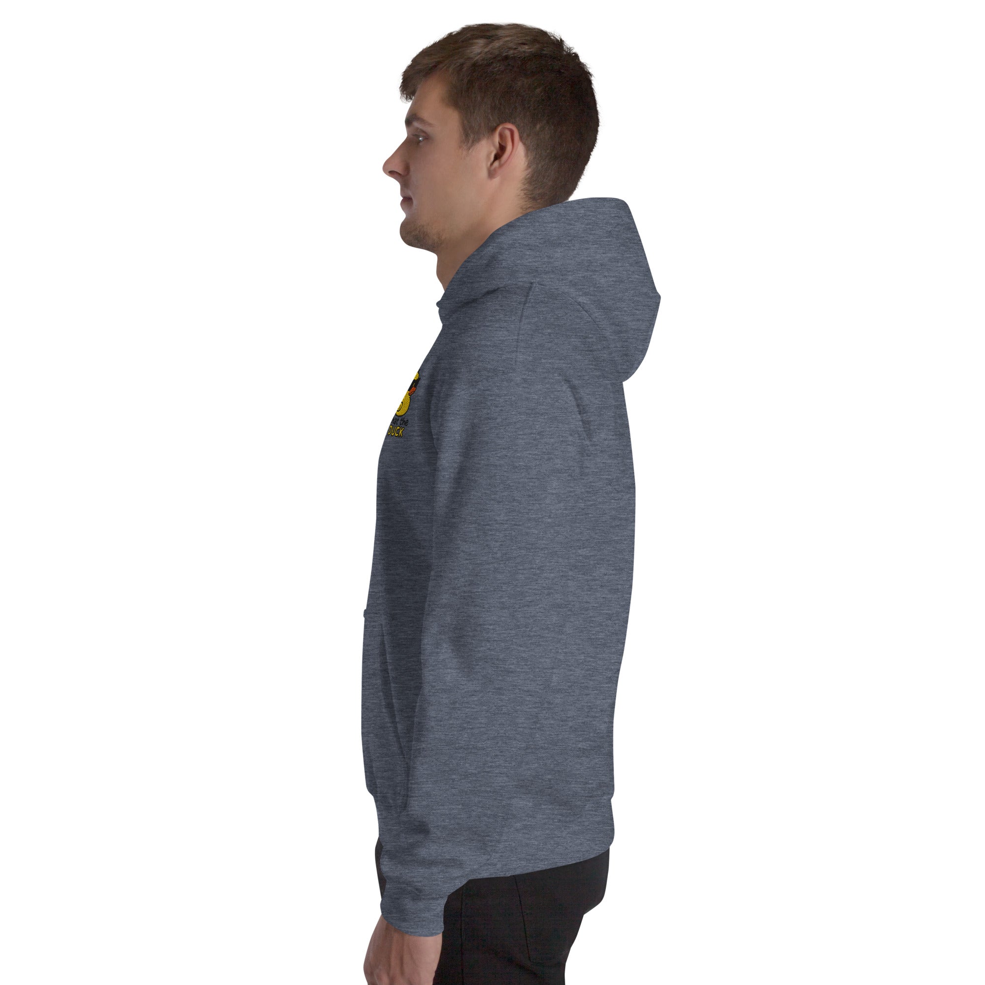 Felpa Ricamata Unisex con Cappuccio – Morbida – Design What Duck-Biiply
