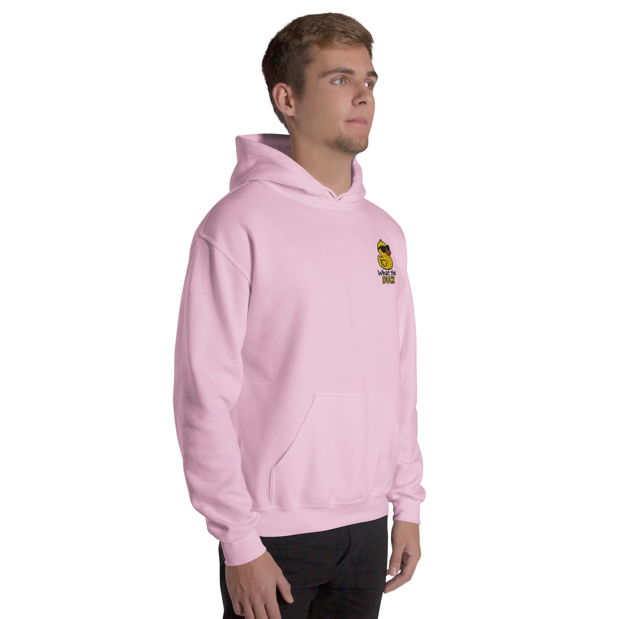 Felpa Ricamata Unisex con Cappuccio – Morbida – Design What Duck-Biiply