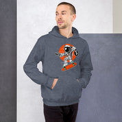 Felpa Stampata Unisex con Cappuccio – Morbida – Design Astro Skater-Biiply