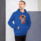 Felpa Stampata Unisex con Cappuccio – Morbida – Design Astro Skater-Biiply