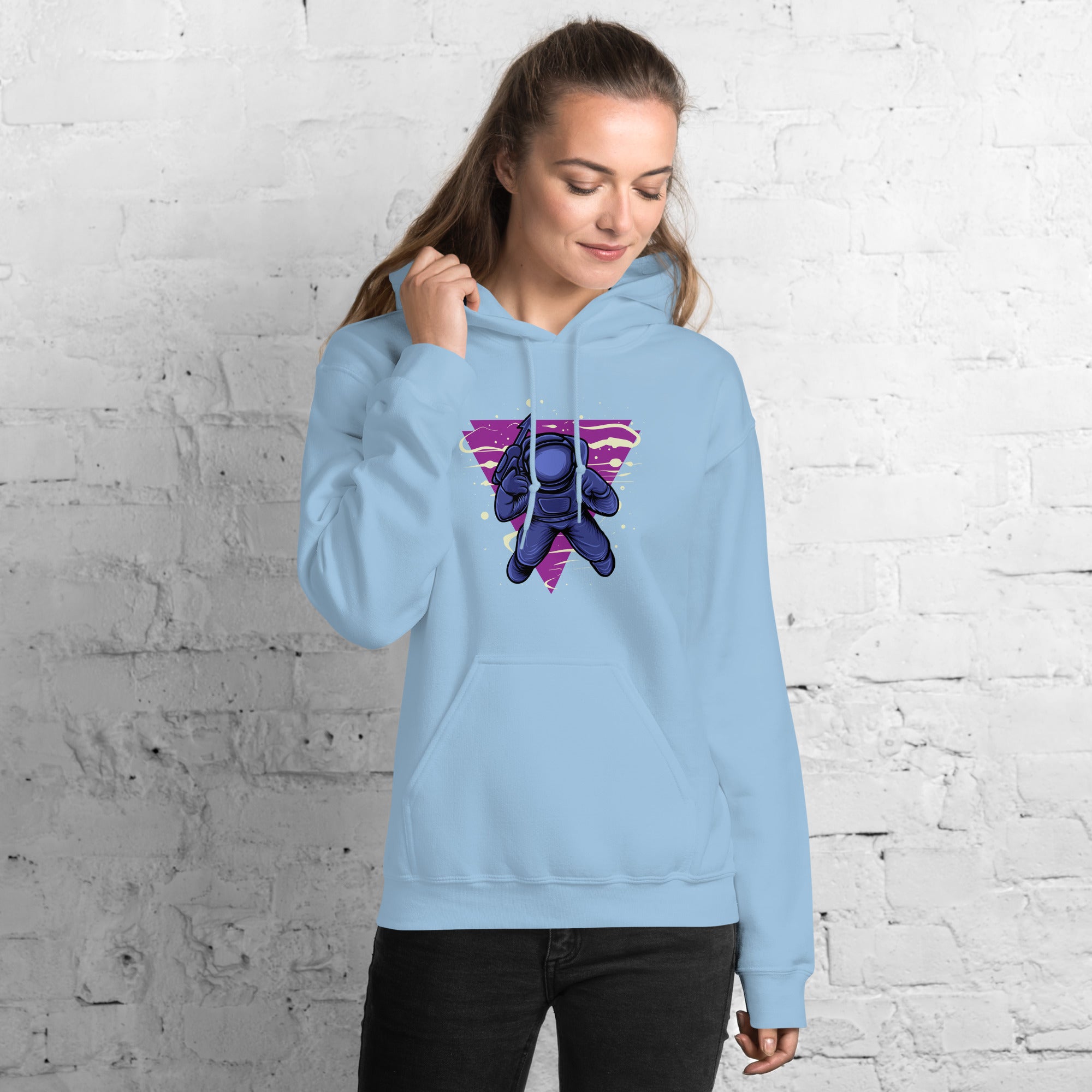Felpa Stampata Unisex con Cappuccio – Morbida – Design Astro Sub-Biiply