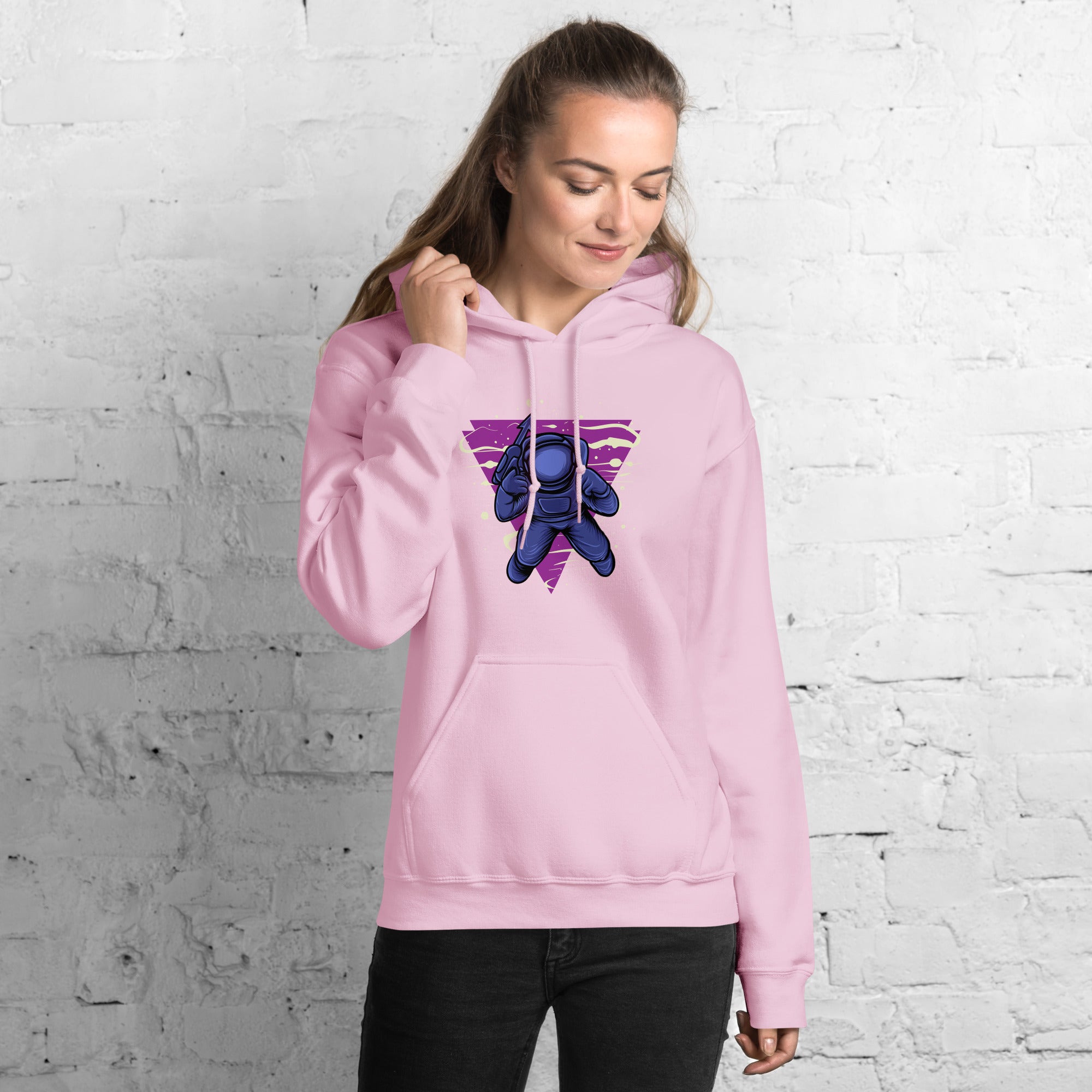 Felpa Stampata Unisex con Cappuccio – Morbida – Design Astro Sub-Biiply