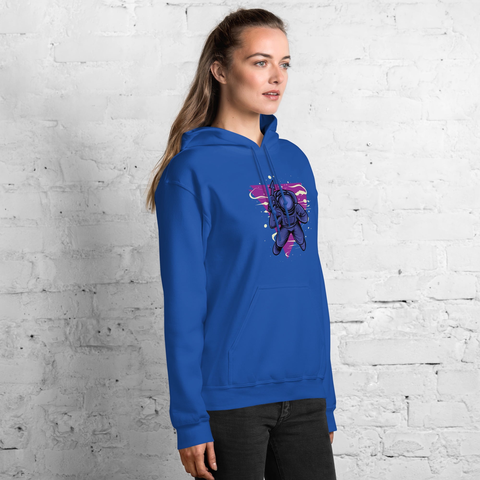 Felpa Stampata Unisex con Cappuccio – Morbida – Design Astro Sub-Biiply