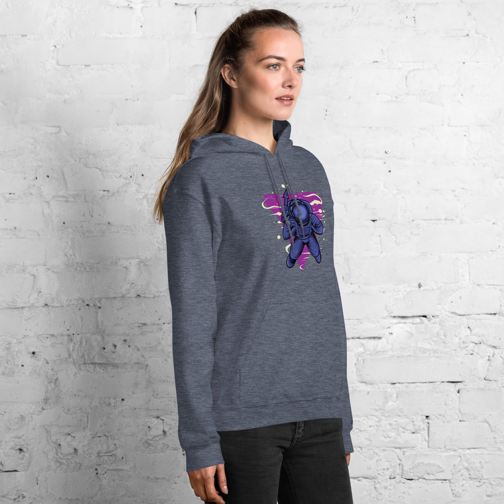 Felpa Stampata Unisex con Cappuccio – Morbida – Design Astro Sub-Biiply