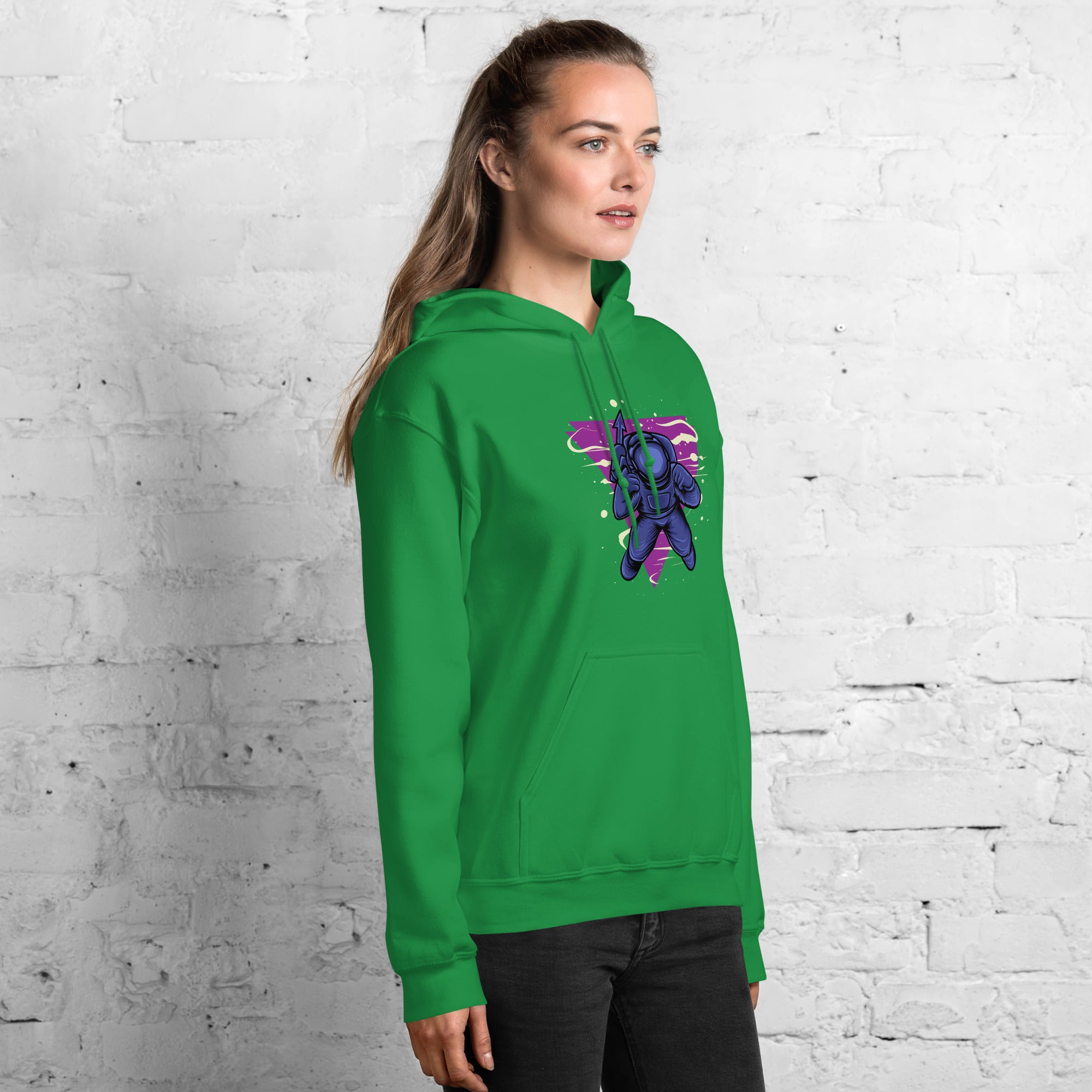 Felpa Stampata Unisex con Cappuccio – Morbida – Design Astro Sub-Biiply