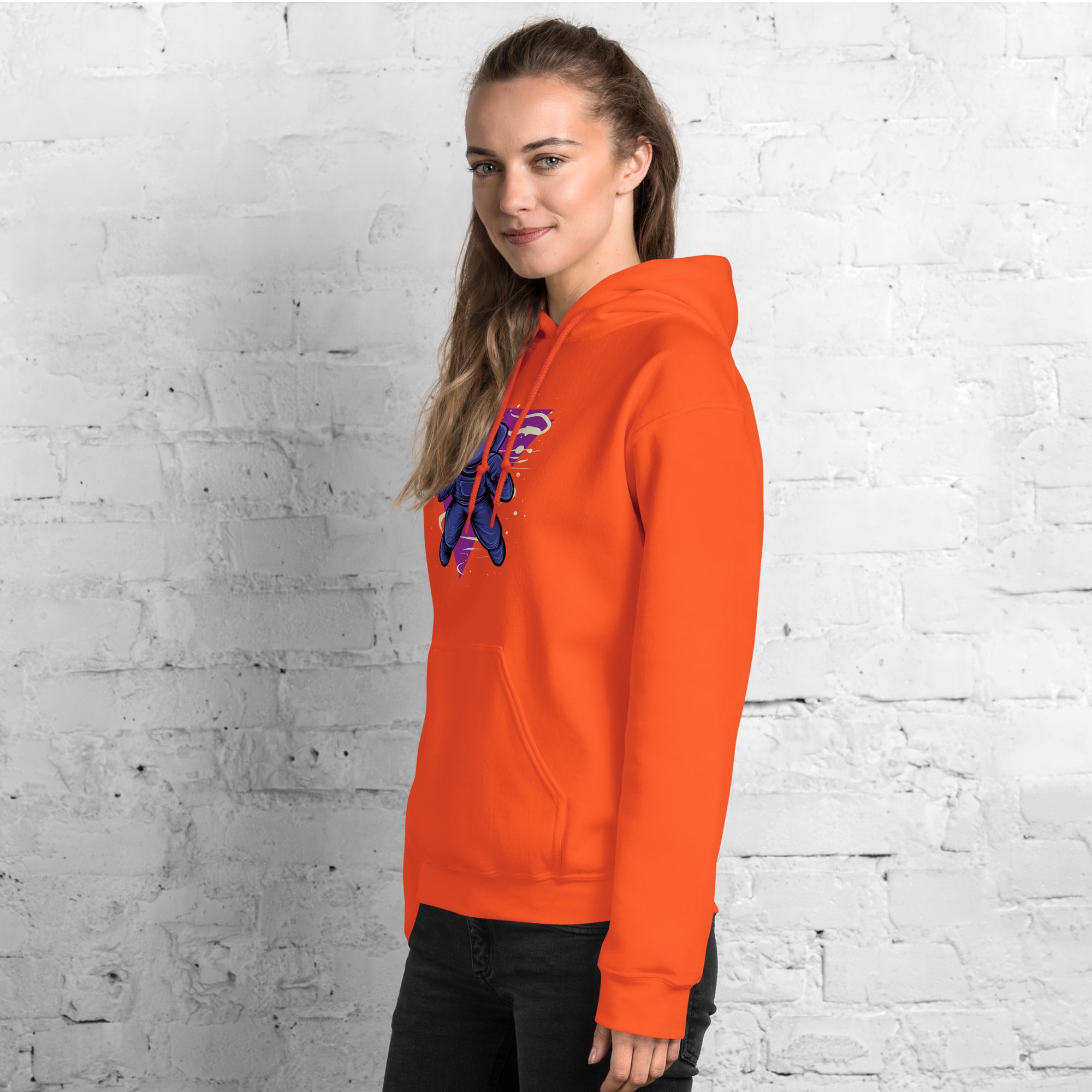 Felpa Stampata Unisex con Cappuccio – Morbida – Design Astro Sub-Biiply