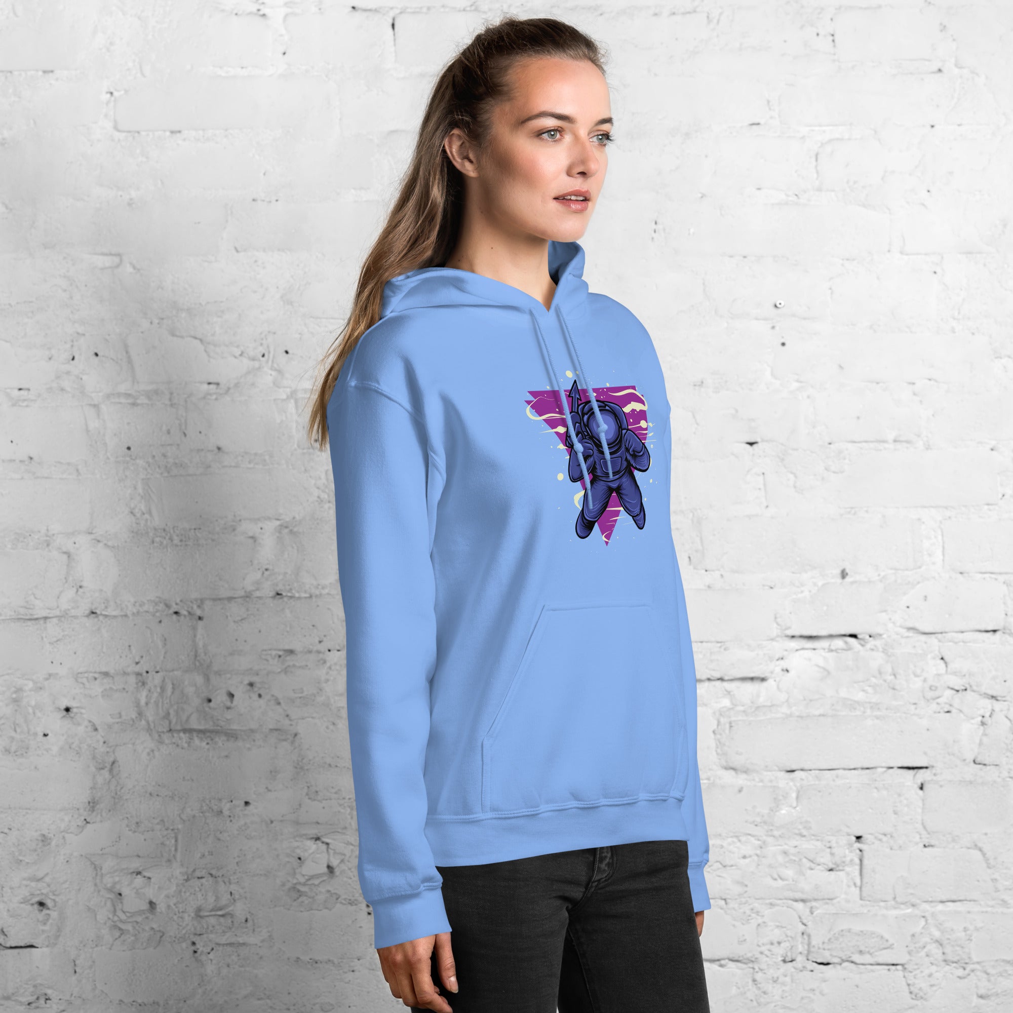 Felpa Stampata Unisex con Cappuccio – Morbida – Design Astro Sub-Biiply