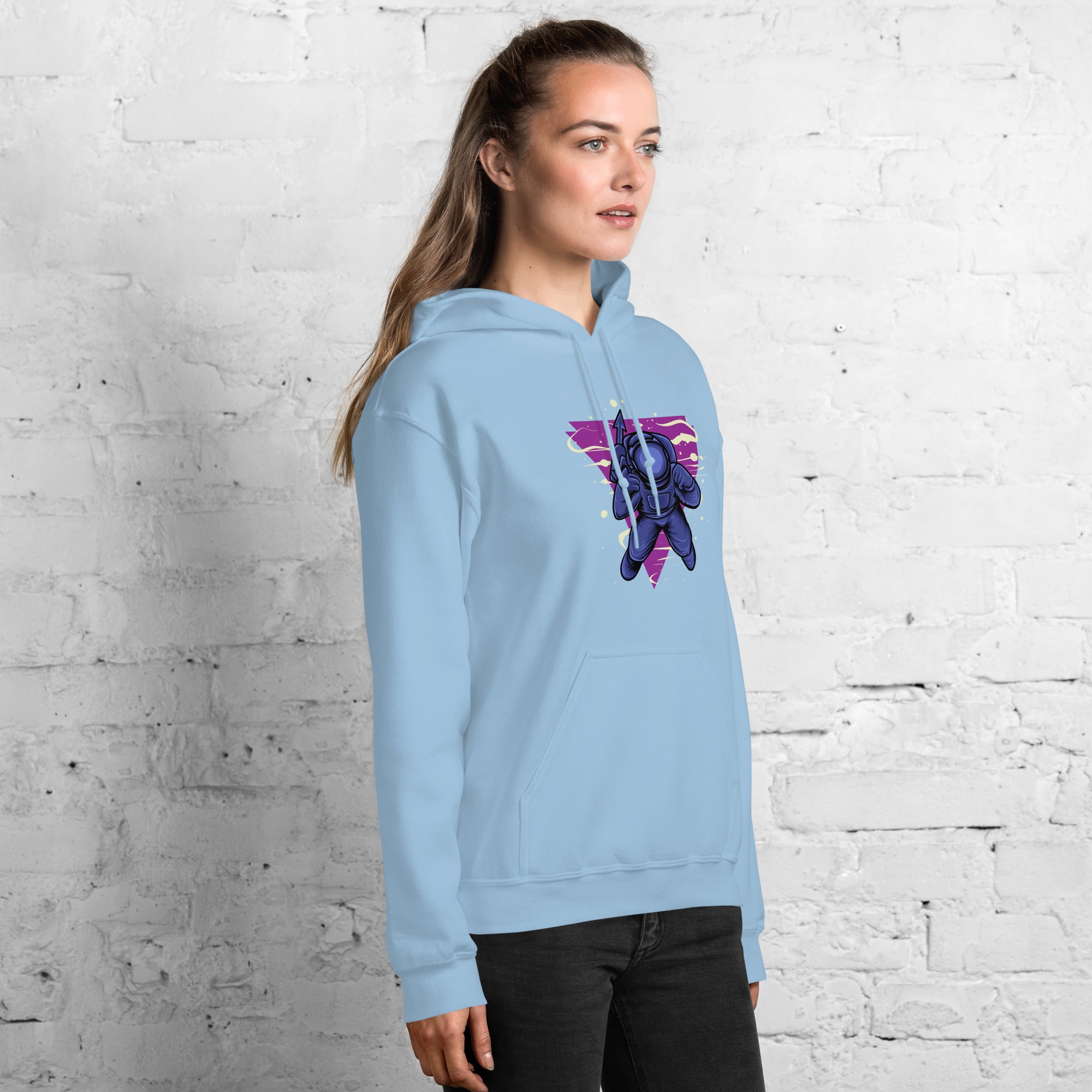 Felpa Stampata Unisex con Cappuccio – Morbida – Design Astro Sub-Biiply