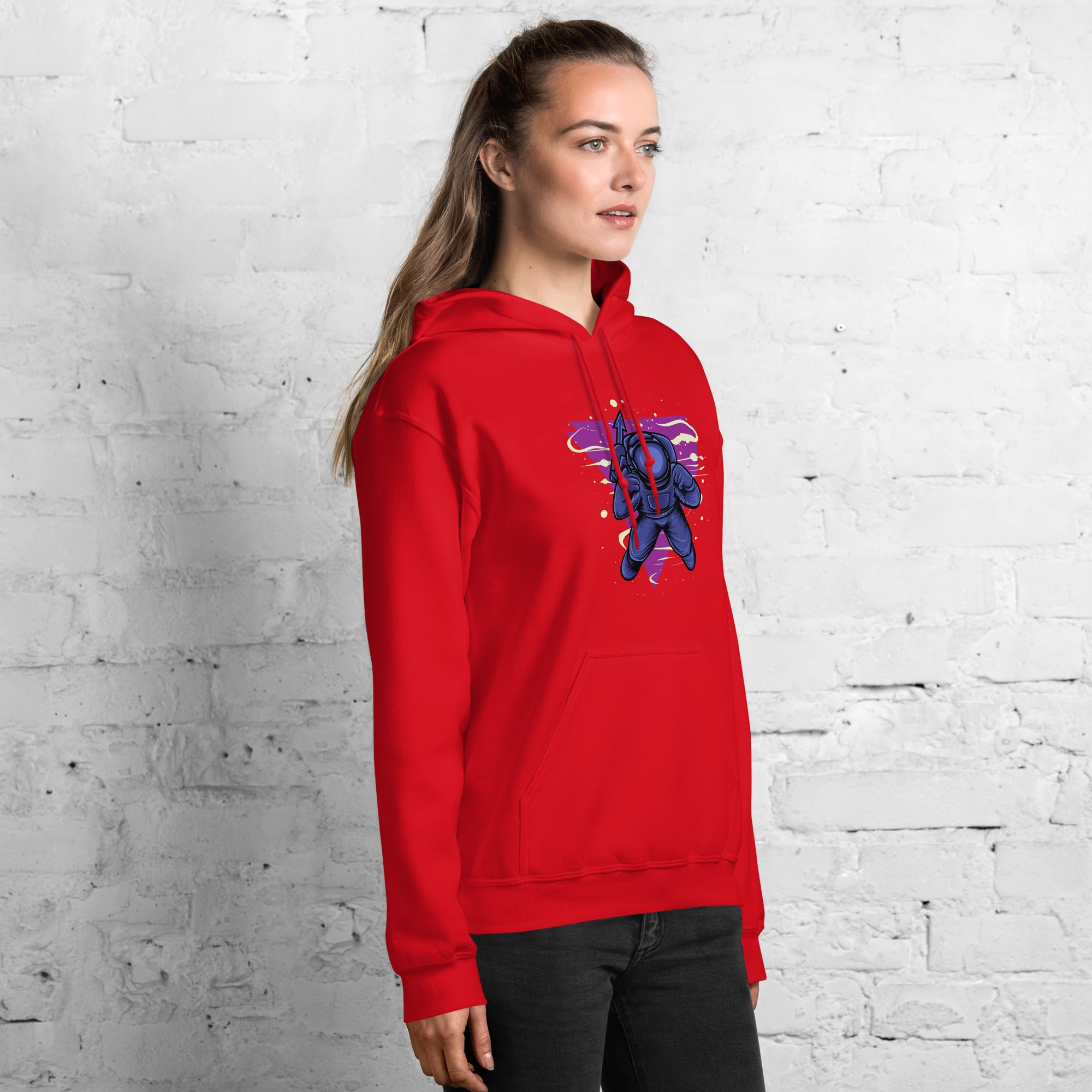 Felpa Stampata Unisex con Cappuccio – Morbida – Design Astro Sub-Biiply