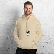Felpa Stampata Unisex con Cappuccio – Morbida – Design Astronauta Appeso-Biiply