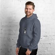 Felpa Stampata Unisex con Cappuccio – Morbida – Design Astronauta Appeso-Biiply