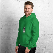 Felpa Stampata Unisex con Cappuccio – Morbida – Design Astronauta Appeso-Biiply