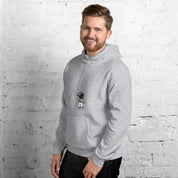 Felpa Stampata Unisex con Cappuccio – Morbida – Design Astronauta Appeso-Biiply