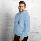 Felpa Stampata Unisex con Cappuccio – Morbida – Design Astronauta Appeso-Biiply