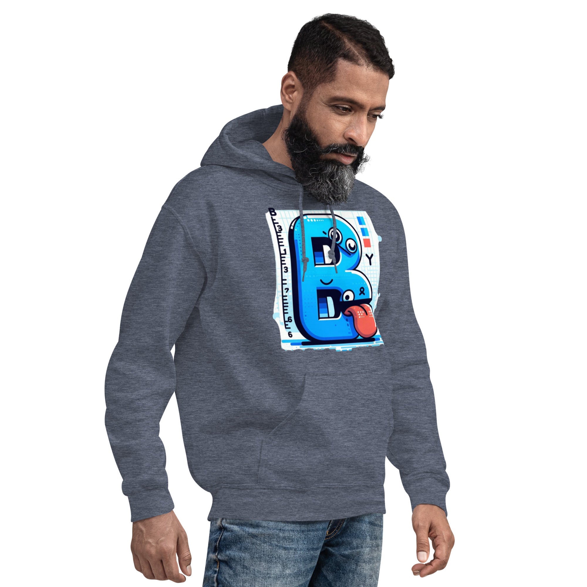 Felpa Stampata Unisex con Cappuccio – Morbida – Design B Animata Linguaccia-Biiply