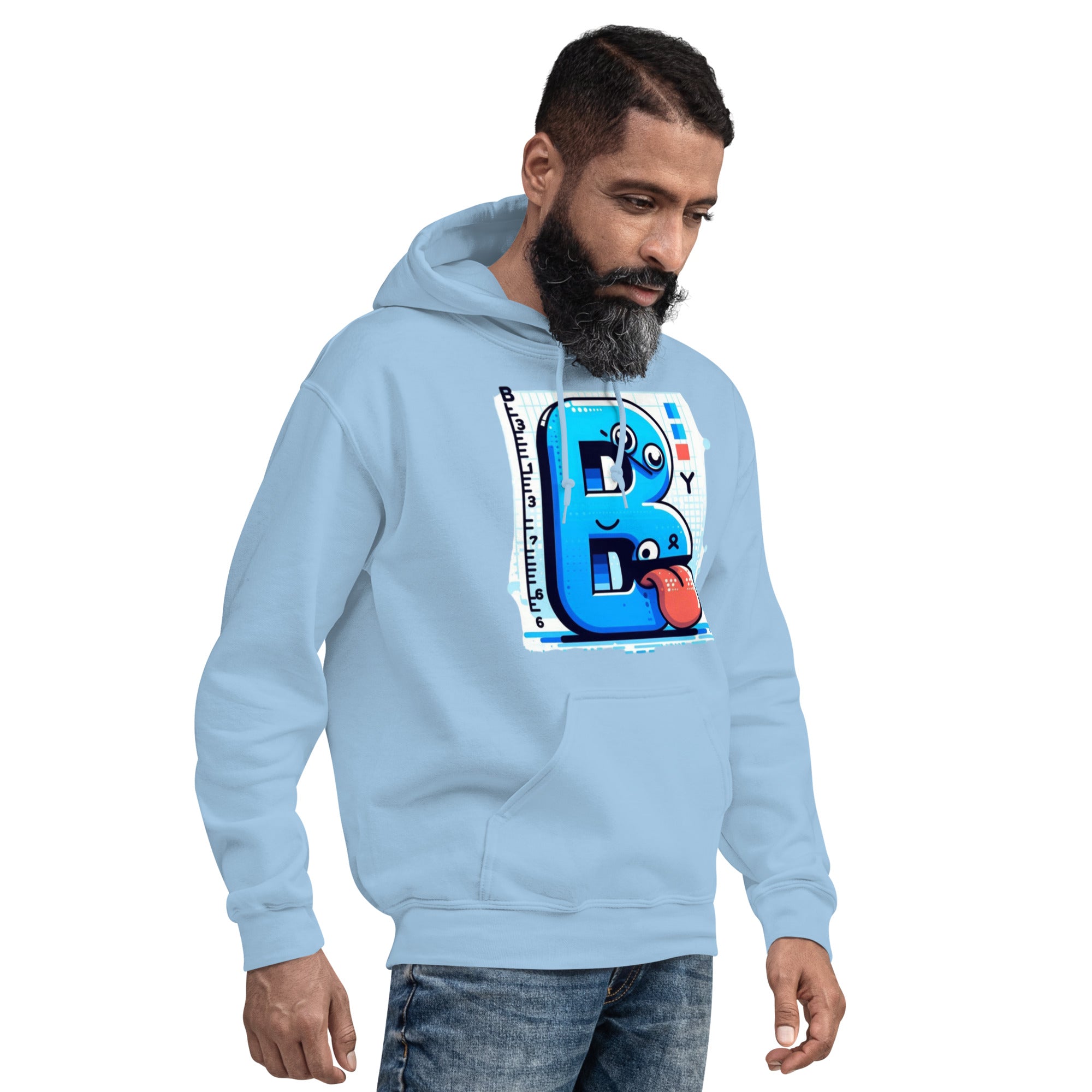 Felpa Stampata Unisex con Cappuccio – Morbida – Design B Animata Linguaccia-Biiply