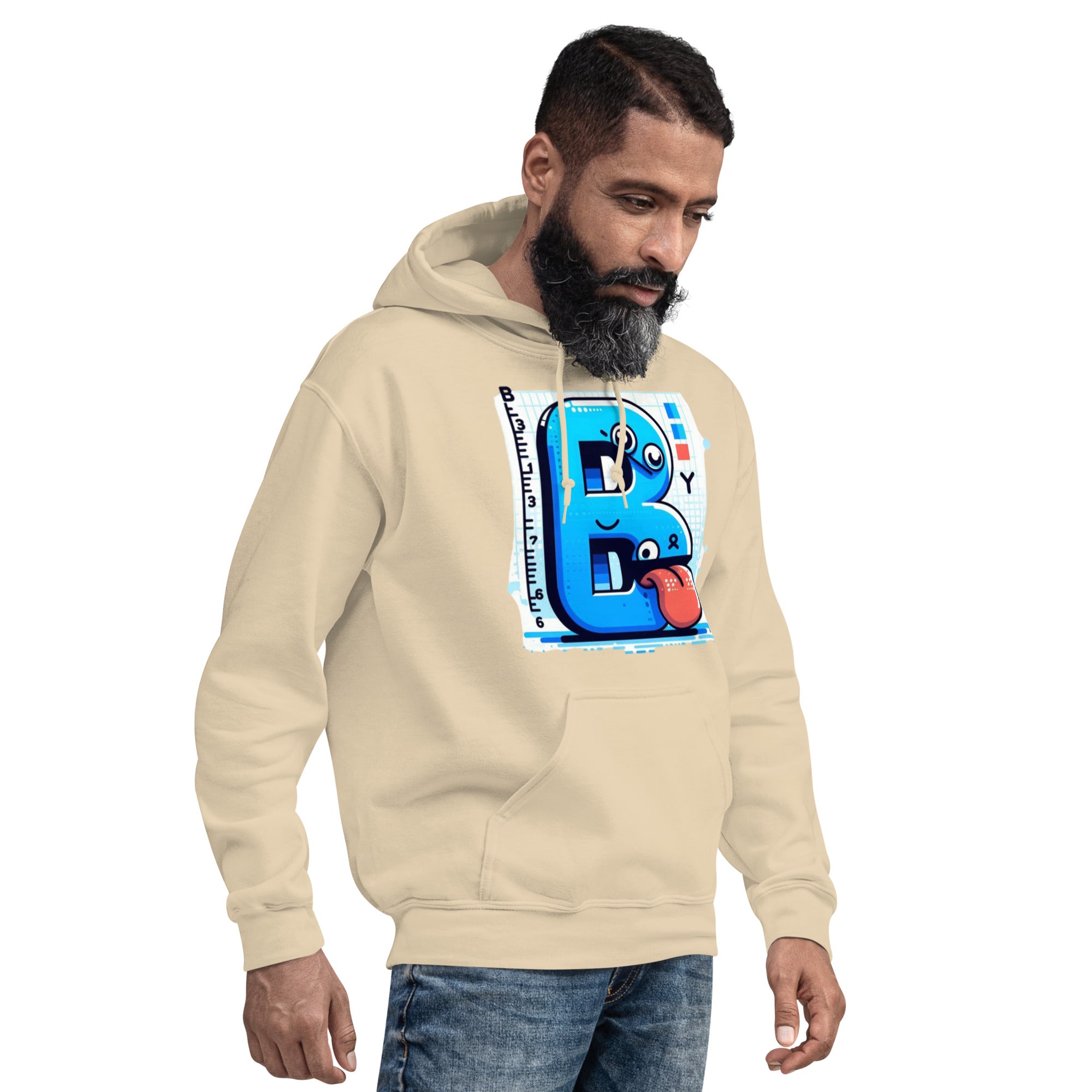 Felpa Stampata Unisex con Cappuccio – Morbida – Design B Animata Linguaccia-Biiply