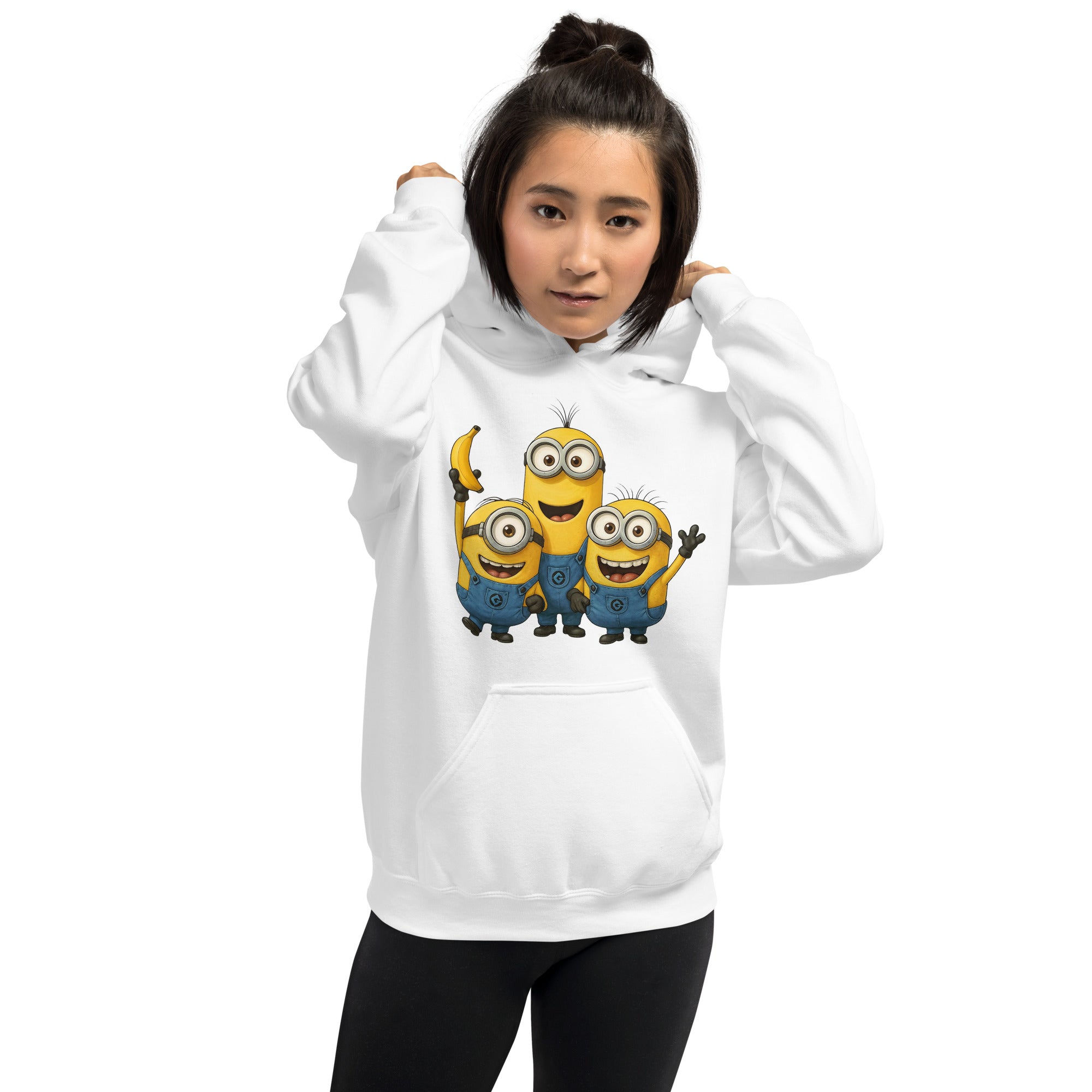 Felpa Stampata Unisex con Cappuccio – Morbida – Design Banana!!-Biiply