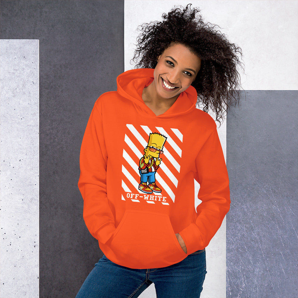 Felpa Stampata Unisex con Cappuccio – Morbida – Design Bart-Biiply
