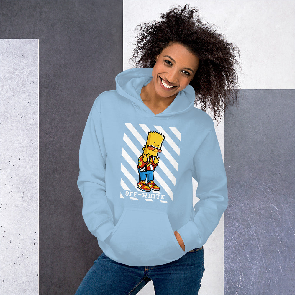 Felpa Stampata Unisex con Cappuccio – Morbida – Design Bart-Biiply