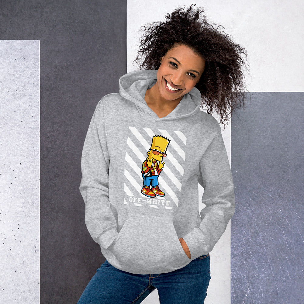 Felpa Stampata Unisex con Cappuccio – Morbida – Design Bart-Biiply