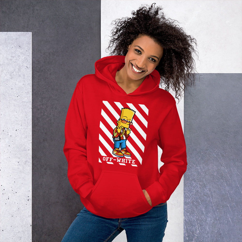 Felpa Stampata Unisex con Cappuccio – Morbida – Design Bart-Biiply