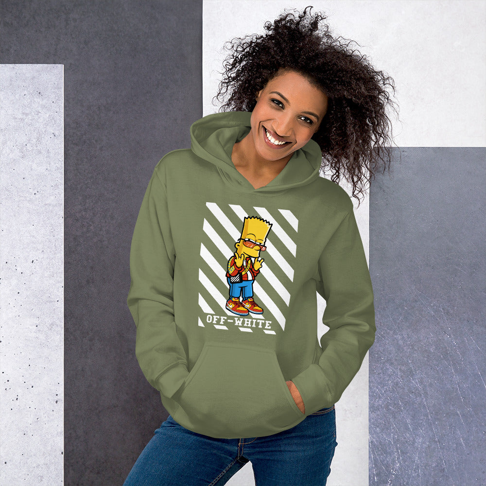 Felpa Stampata Unisex con Cappuccio – Morbida – Design Bart-Biiply