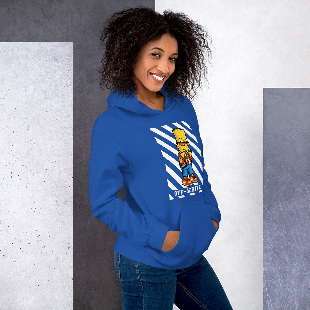 Felpa Stampata Unisex con Cappuccio – Morbida – Design Bart-Biiply