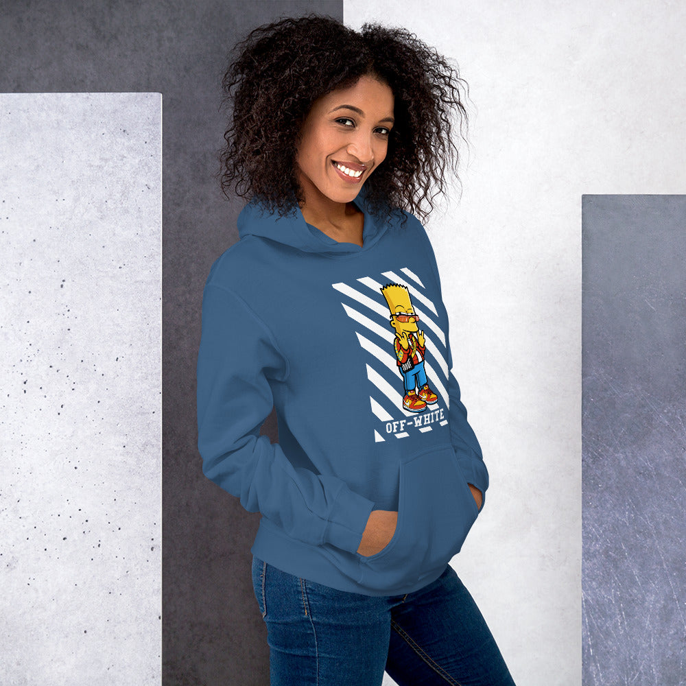 Felpa Stampata Unisex con Cappuccio – Morbida – Design Bart-Biiply