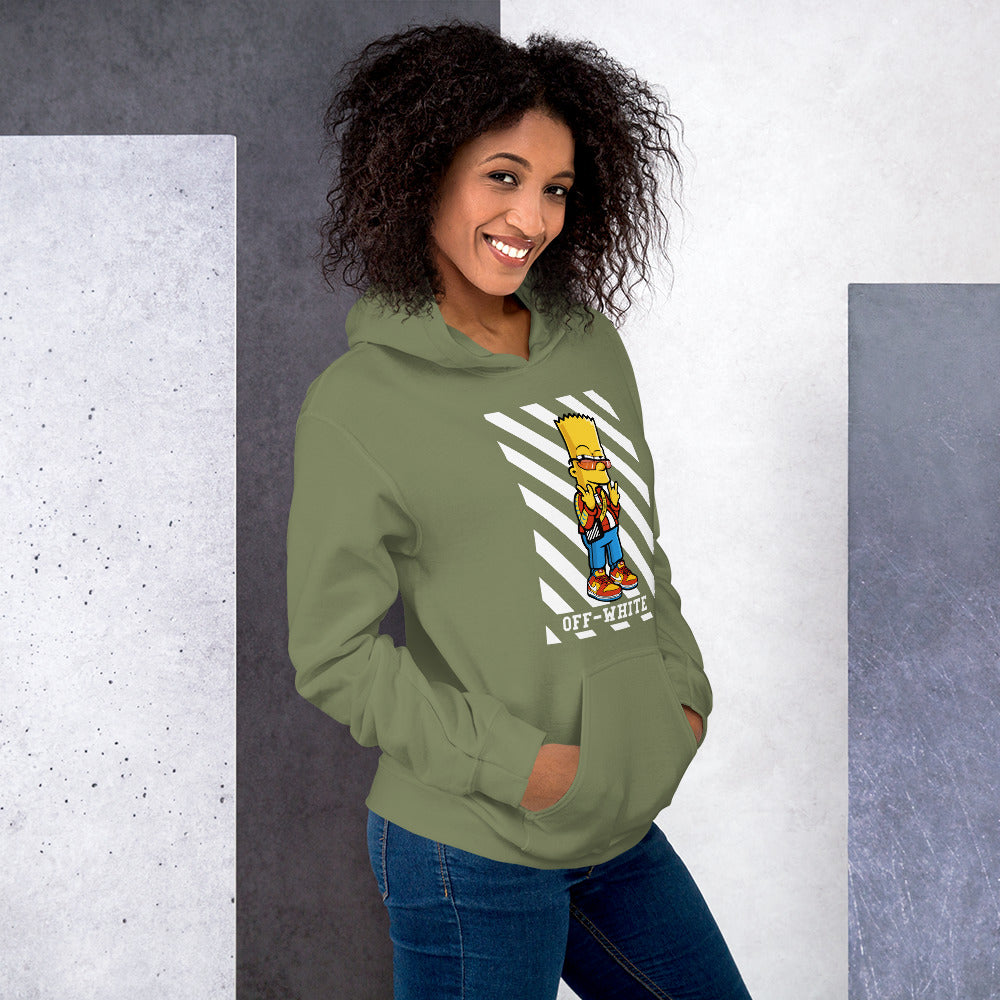 Felpa Stampata Unisex con Cappuccio – Morbida – Design Bart-Biiply