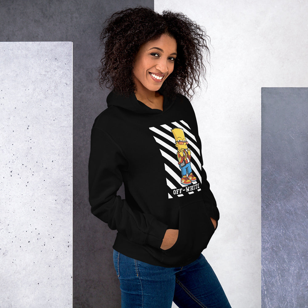 Felpa Stampata Unisex con Cappuccio – Morbida – Design Bart-Biiply