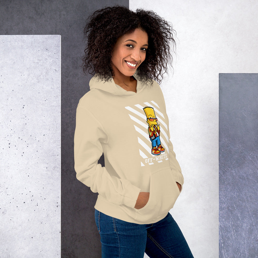 Felpa Stampata Unisex con Cappuccio – Morbida – Design Bart-Biiply