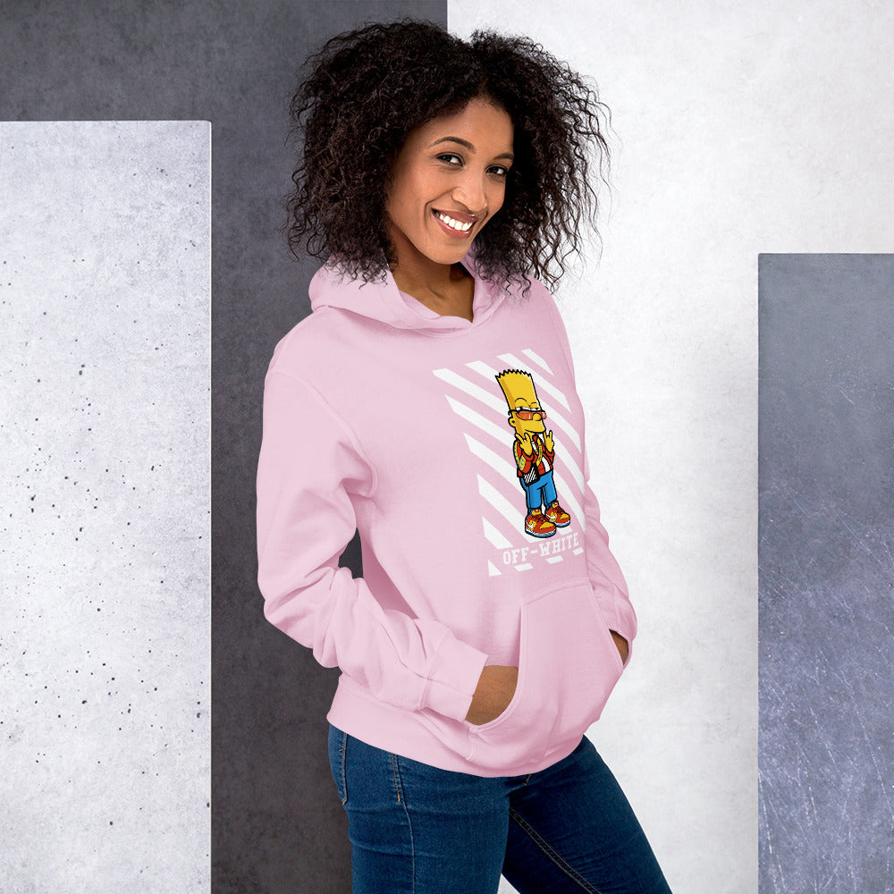 Felpa Stampata Unisex con Cappuccio – Morbida – Design Bart-Biiply