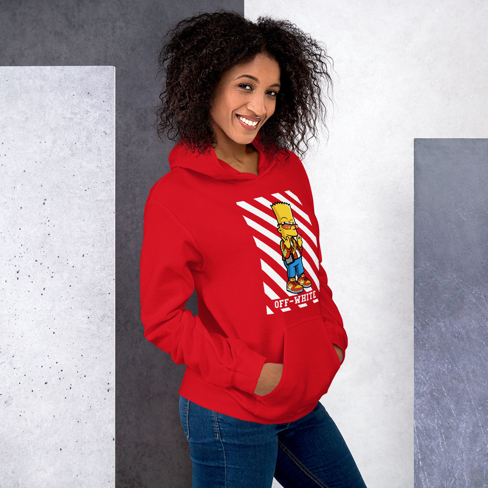 Felpa Stampata Unisex con Cappuccio – Morbida – Design Bart-Biiply