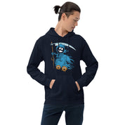 Felpa Stampata Unisex con Cappuccio – Morbida – Design Blue Ghost-Biiply
