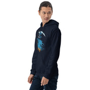 Felpa Stampata Unisex con Cappuccio – Morbida – Design Blue Ghost-Biiply